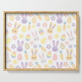 Happy Easter Purple Rabbit Collection Serving Tray