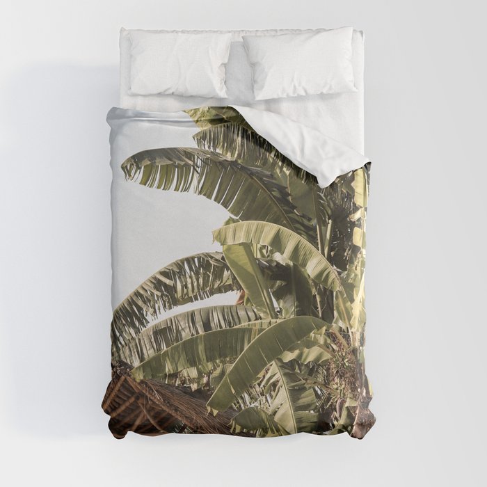 Tropical Plant Leaves In Canggu Bali Photo Art Print | Summer Holiday Travel Photography Duvet Cover