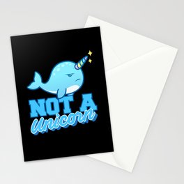Not A Unicorn Narwhal Whale Unicorn Stationery Card