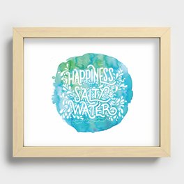 Happiness comes in Salty Water Recessed Framed Print