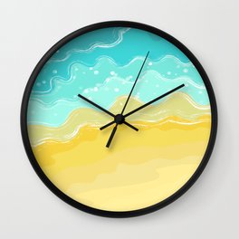 Rainbow sea holiday beach  Wall Clock