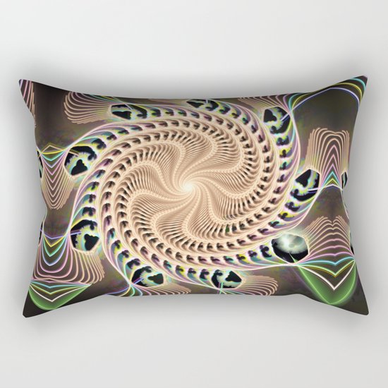 Groovy Vortex Abstract Rectangular Pillow