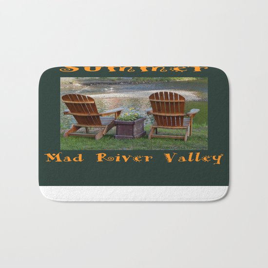 Summer By the River in the Mad River Valley, Vermont Bath Mat