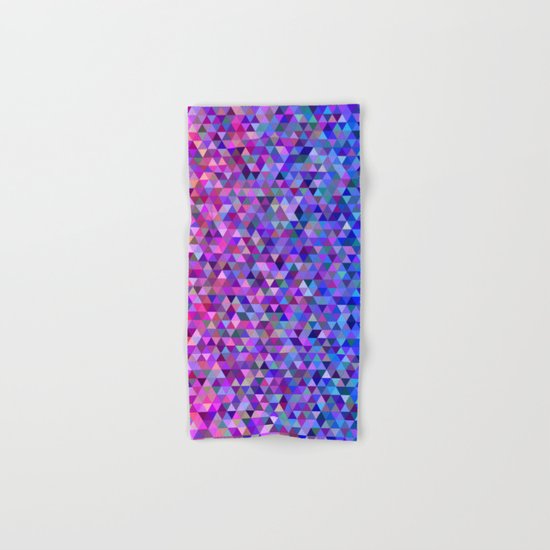 Pink and blue triangles Hand & Bath Towel
