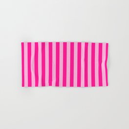 [ Thumbnail: Light Pink & Deep Pink Stripes Hand & Bath Towel ]