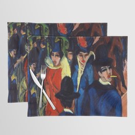 Berlin Strassenszene, Berlin Street Scene, 1913-1914 by Ernst Ludwig Kirchner Placemat