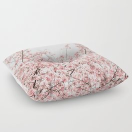 Pastel Pink Spring Flowers Floor Pillow