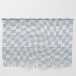 Check II - Baby Blue Twist — Checkerboard Print Wall Hanging