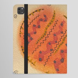 Hand Painted Orange Watercolor Abstract Design - Citrus Vibes iPad Folio Case