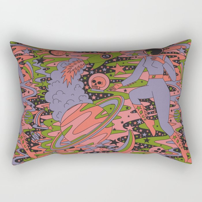 Psychedelic Space  Rectangular Pillow