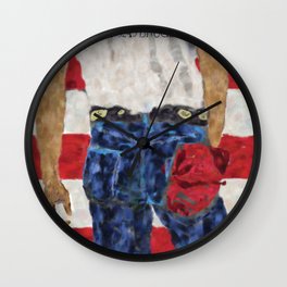 USA Wall Clock | Flag, Music, Painting 