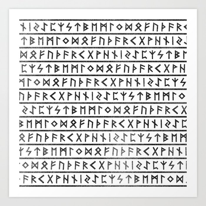 Runic Alphabet Art Print