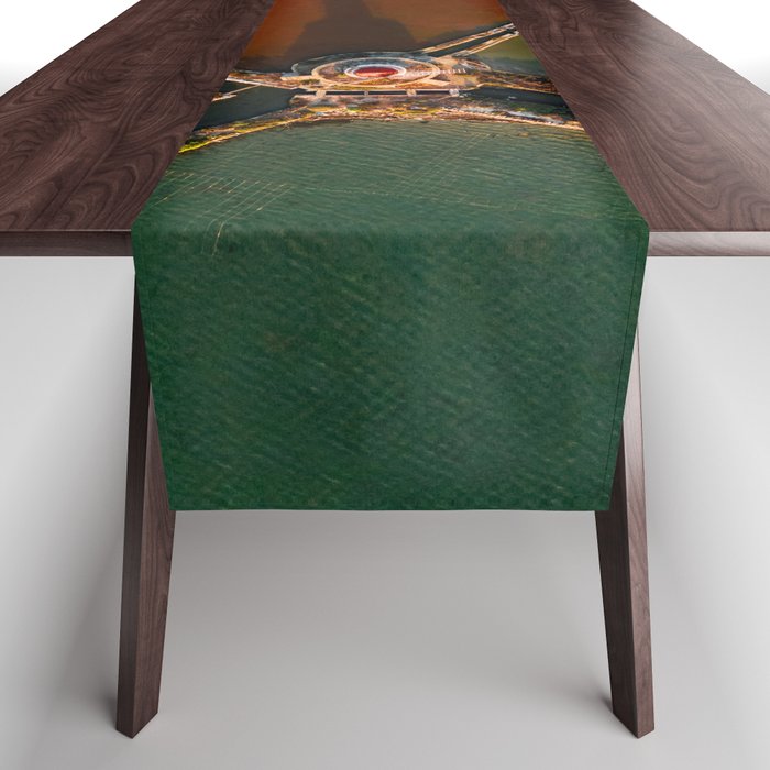 Surreal Tower in a Salt Lake Table Runner