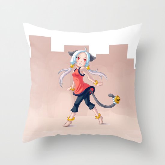 City Girl Throw Pillow