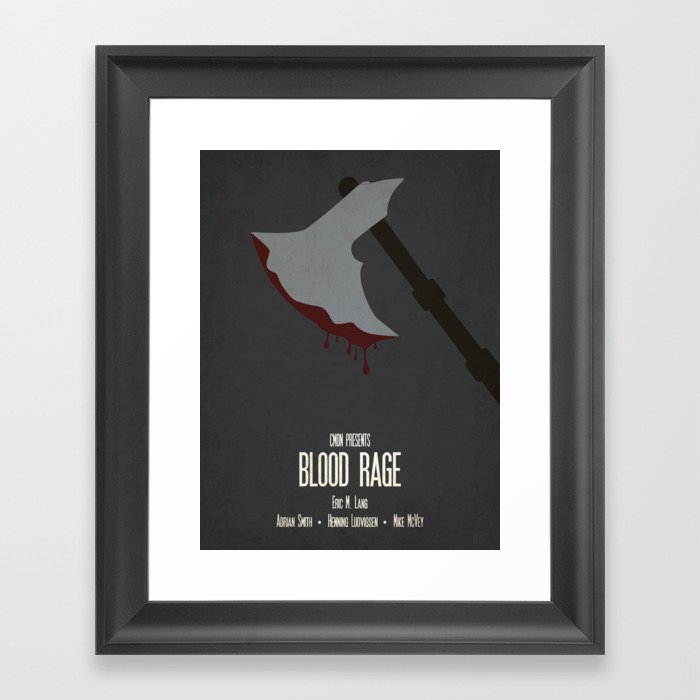Blood Rage - Minimalist Board Games 09 Framed Art Print