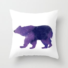 Some Bear Out There, Galaxy Bear Throw Pillow