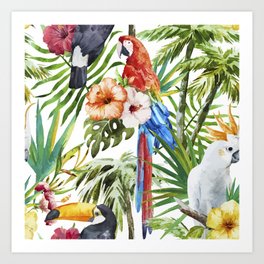 Parrot Pattern Art Print