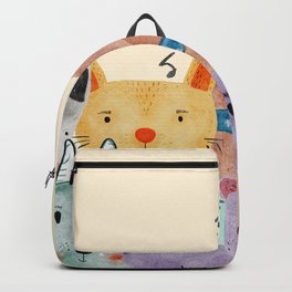 super cool singing animals in the forest Backpack | Adorable, Watercolor, Hippo, Dabbing, Panda, Badger, Super Cool, Funny, Graphicdesign, Cat 