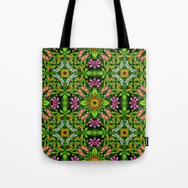 A luxuriant garden full of flowers and insects Tote Bag