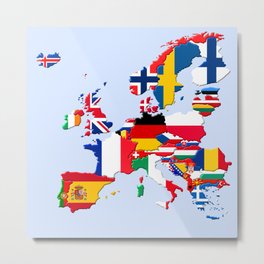 3D Europe Flag Map Metal Print | 3Dmap, Mapofeurope, Europe, Eu, International, Countries, Europeanflags, Europeanunion, 3D, Flags 