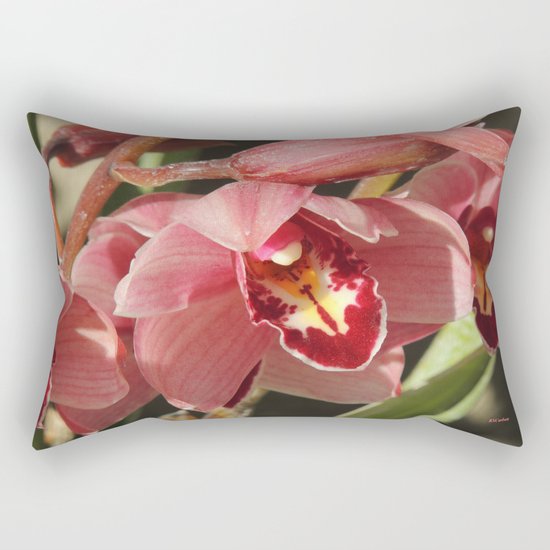 One Orchid on a Line Rectangular Pillow