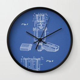 Mirophone blueprint Wall Clock