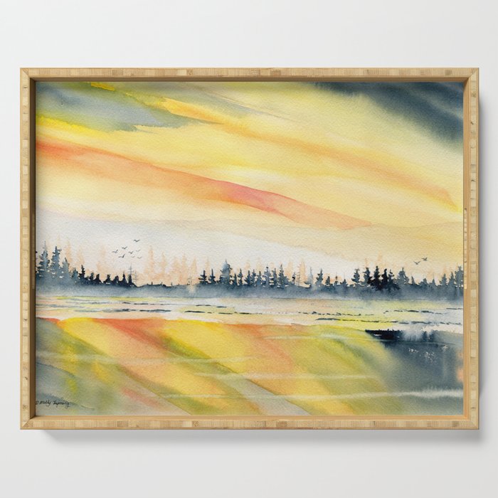 Sunset Reflections Serving Tray