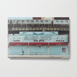 New York subway - Coney Island - Surf City Metal Print