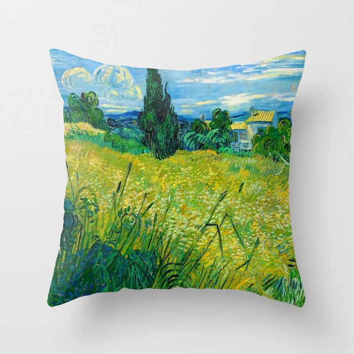 Vincent van Gogh Green Wheat (Green Field), 1889  Throw Pillow