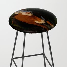 Hereford cows on Texas ranch Bar Stool