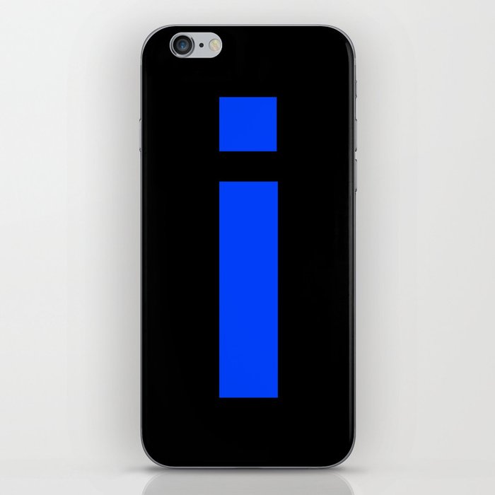 letter I (Blue & Black) iPhone Skin