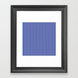 Blue and Purple Stripes Framed Art Print