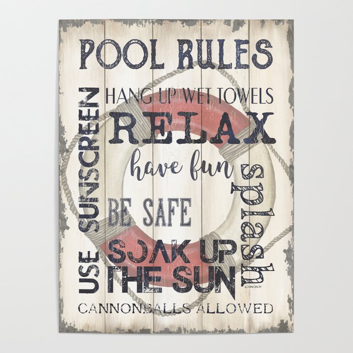 Pool Rules Posters