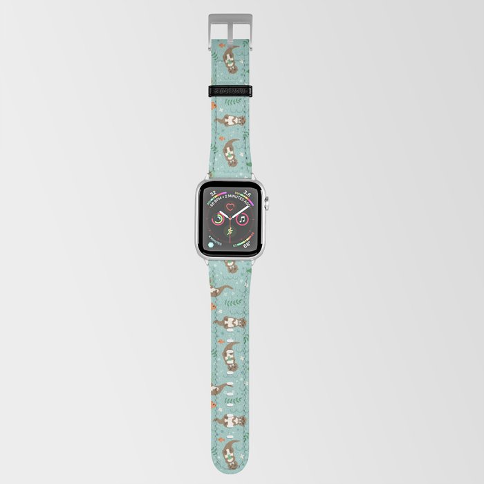 Kawaii Otters Playing Underwater Apple Watch Band