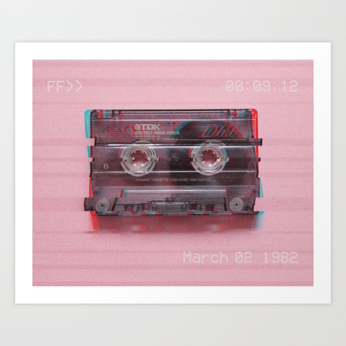 Cassette#VHS#FF>>#effect Art Print