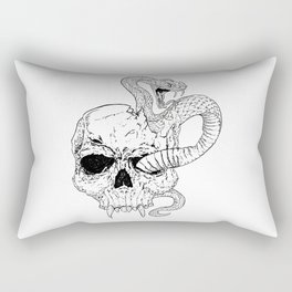 Skull and Snake Rectangular Pillow
