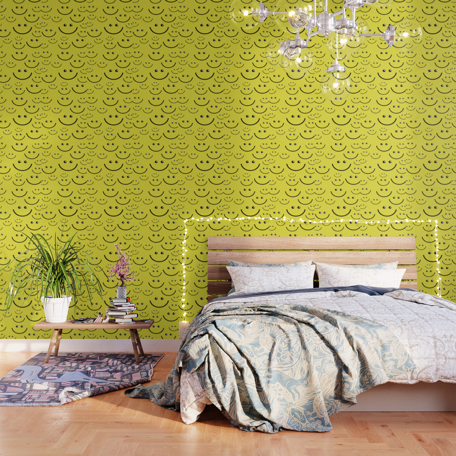 Smiley Face Abstract Art Wallpaper By Brucealmighty Society6