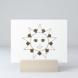 Serenity Sun - Gold Ink Mini Art Print