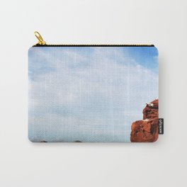 Mexico Photography - An Orange Cliff By The Blue Ocean Carry-All Pouch