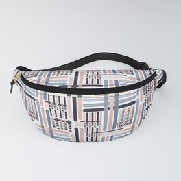Playful. checks violet and blue Fanny Pack
