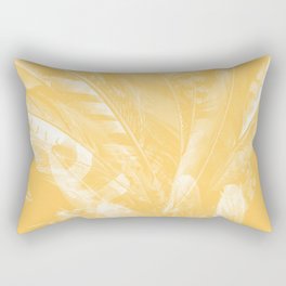 Cosmic Feathers Lemon Drop Rectangular Pillow