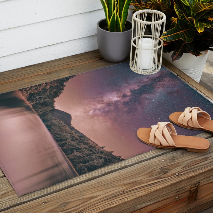 Milky Way Stars Night Sky Outdoor Rug by Groppo | Society6