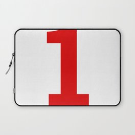 Number 1 (Red & White) Laptop Sleeve