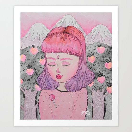 Peach Art Print