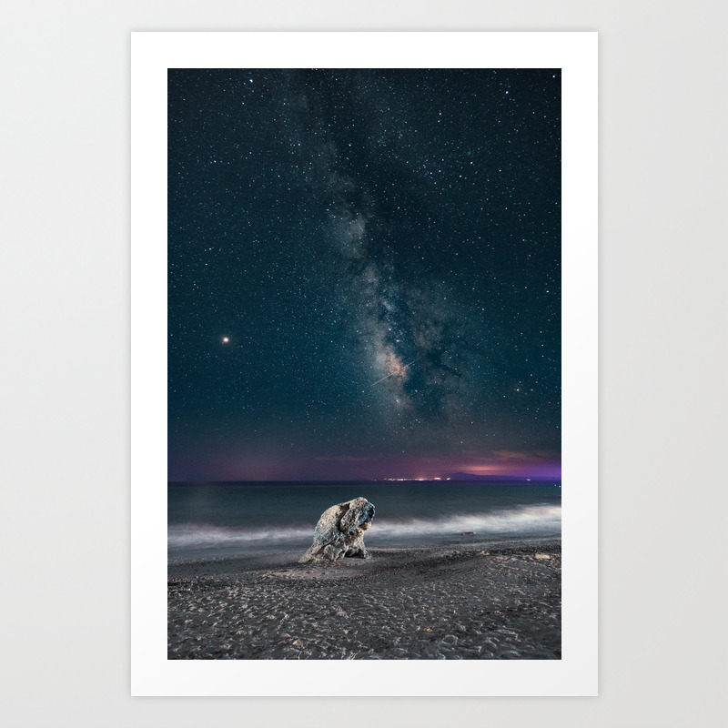 Milky Way Digital Print Star Galaxy Poster Night Sky Photography Starry Sky Printable Greece Art Art Print