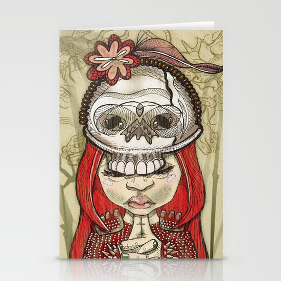 i wear my lucky skull Stationery Cards