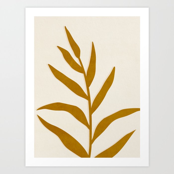 TROPICAL LEAF - YELLOW 01 Art Print by My Favorite Arts | Society6