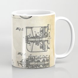 1943 Paper Indian Motor Company Drive Shaft for Motorcycles Patent Coffee Mug