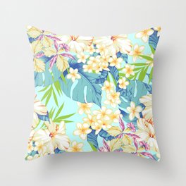 Aloha hawaii flower pattern Throw Pillow