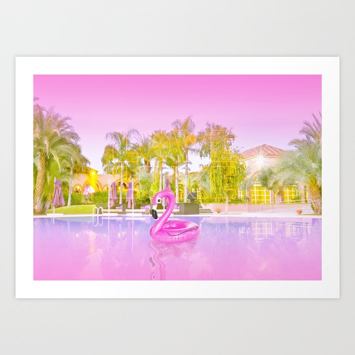 Pink Flamingo Art Print